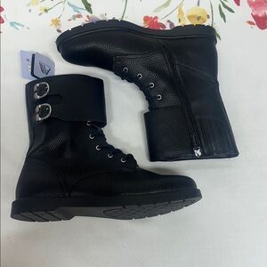 AEROSOLES Black Combat Boots